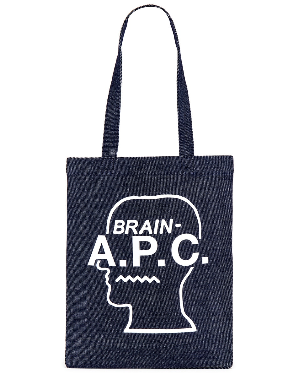 Image 1 of A.P.C. Brain Dead Tote Bag in Blanc