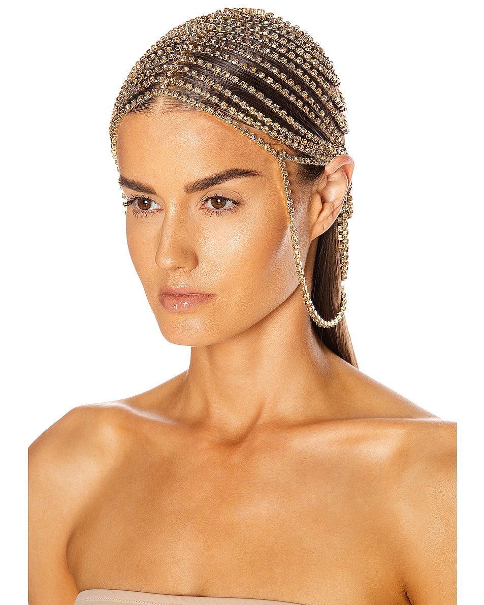 Image 1 of AREA Crystal Headpiece in Gold