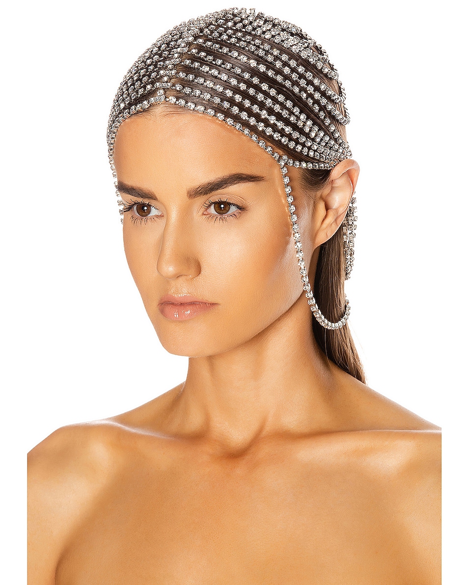 Image 1 of AREA Crystal Headpiece in Silver