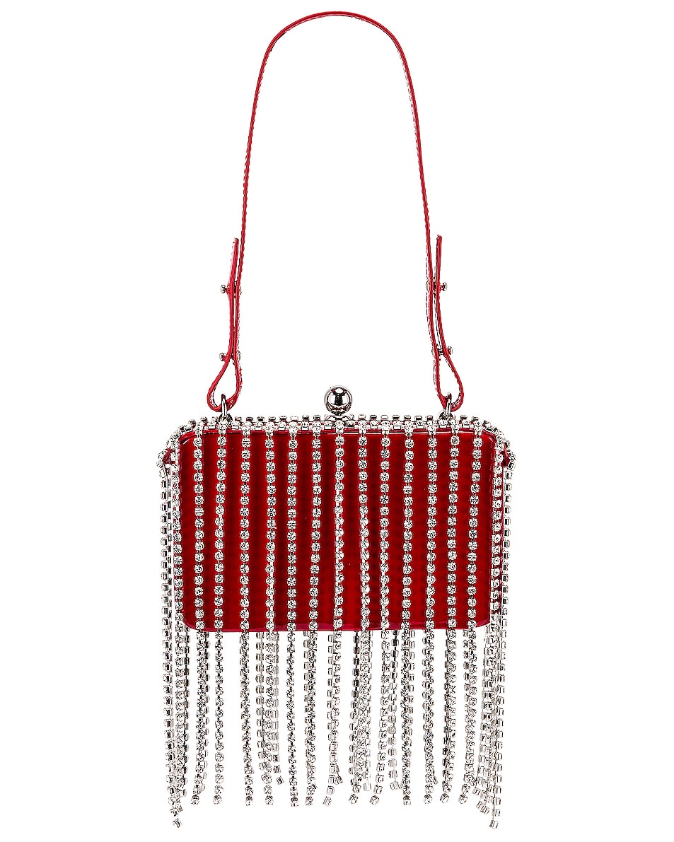 Image 1 of AREA Phone Clutch in Red