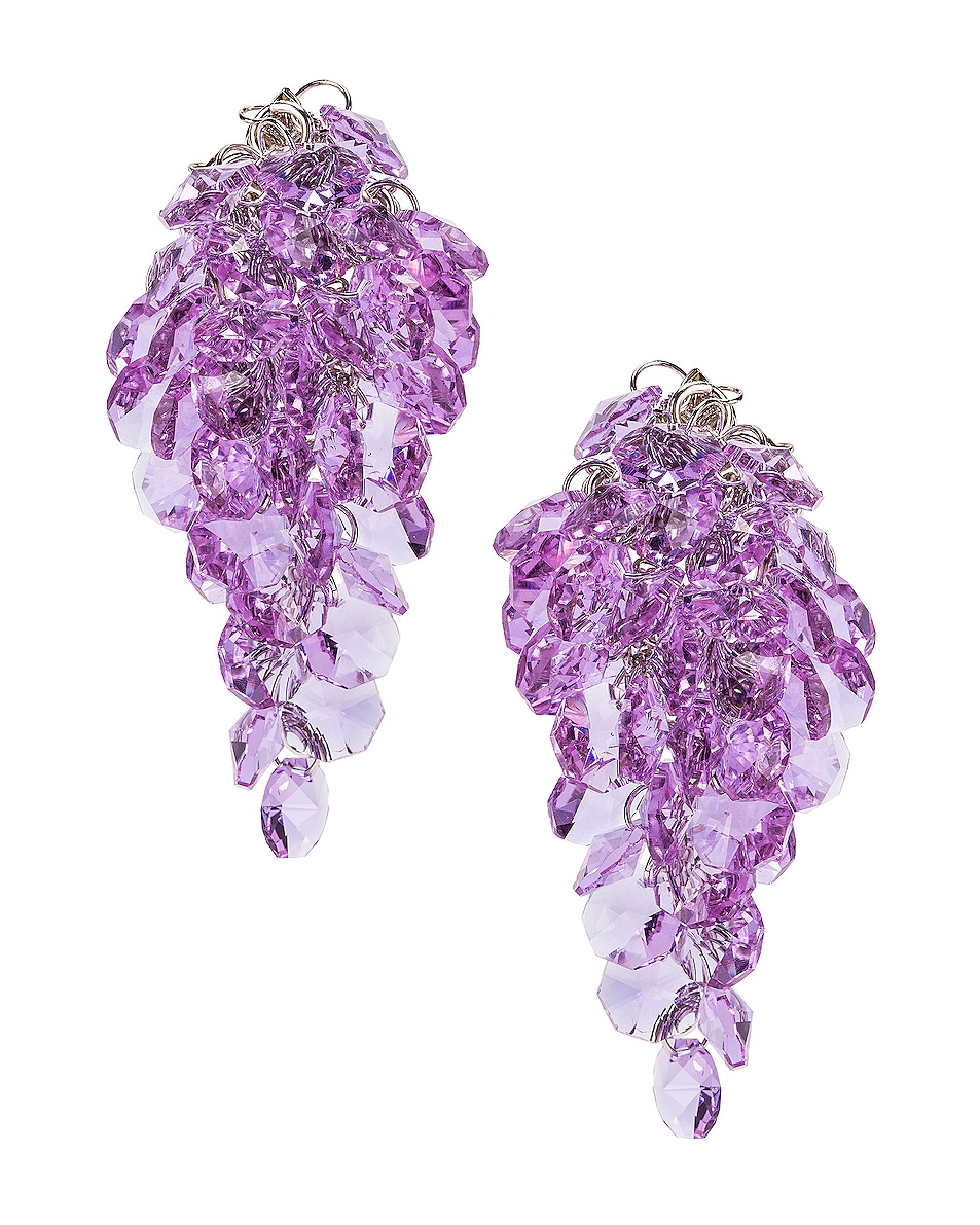 Image 1 of Alessandra Rich Glass Earrings in Lilac
