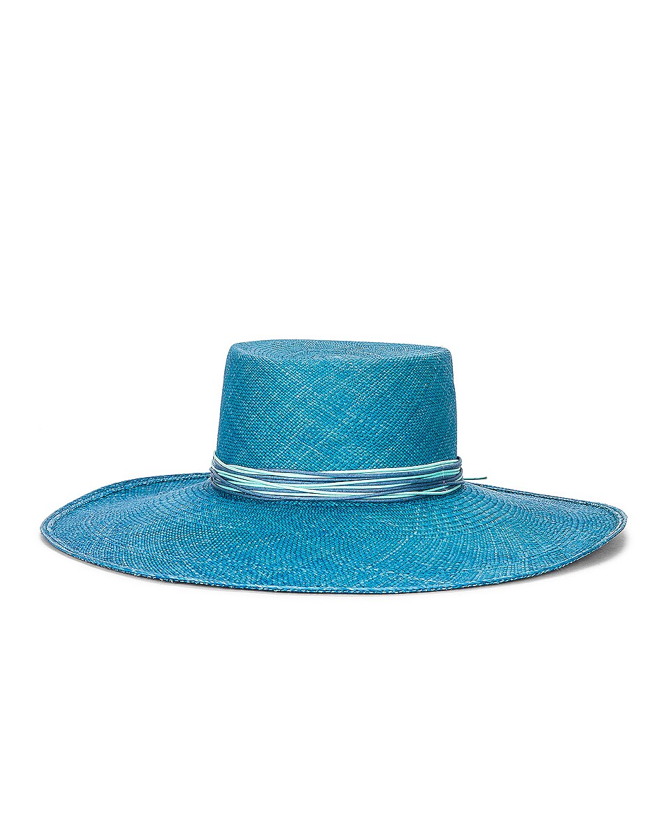 Image 1 of Artesano Faro Hat in Aegean Blue & Sky Cord