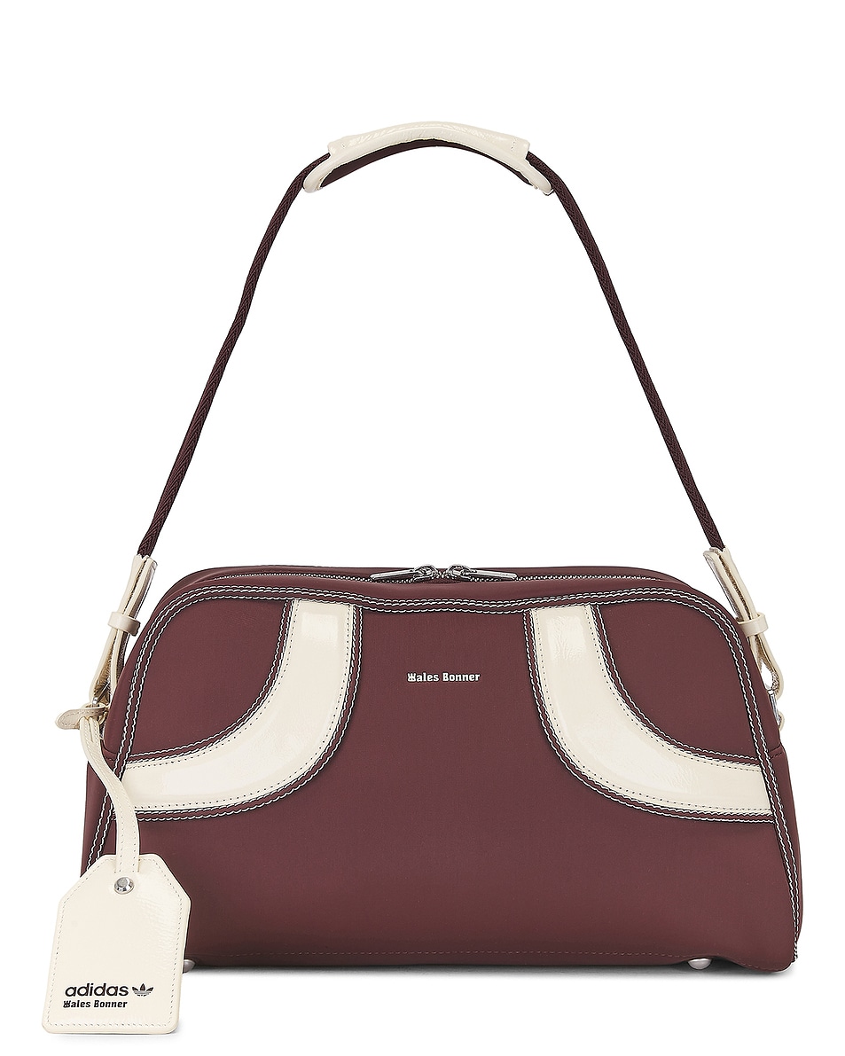 Image 1 of adidas by Wales Bonner Bowling Bag M in Burgundy