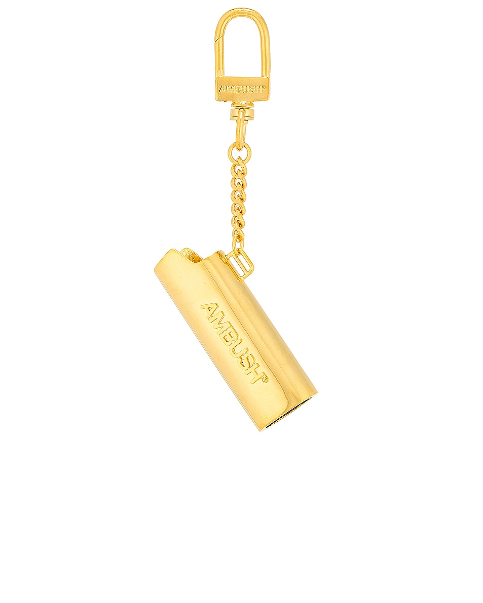Image 1 of Ambush Logo Lighter Large Keychain in Gold