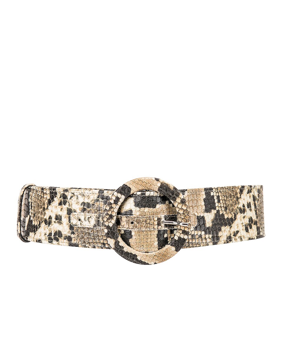 Image 1 of THE ATTICO Circle Buckle Belt in Snakeskin