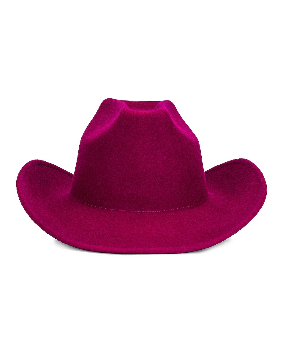 Image 1 of THE ATTICO Cowboy Hat in Bouganville