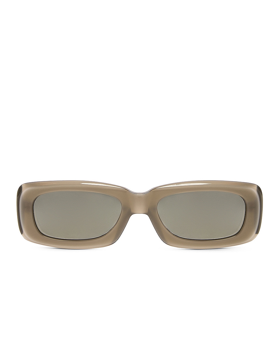 Image 1 of THE ATTICO Mini Marfa Sunglasses in Silver & Silver Mirror