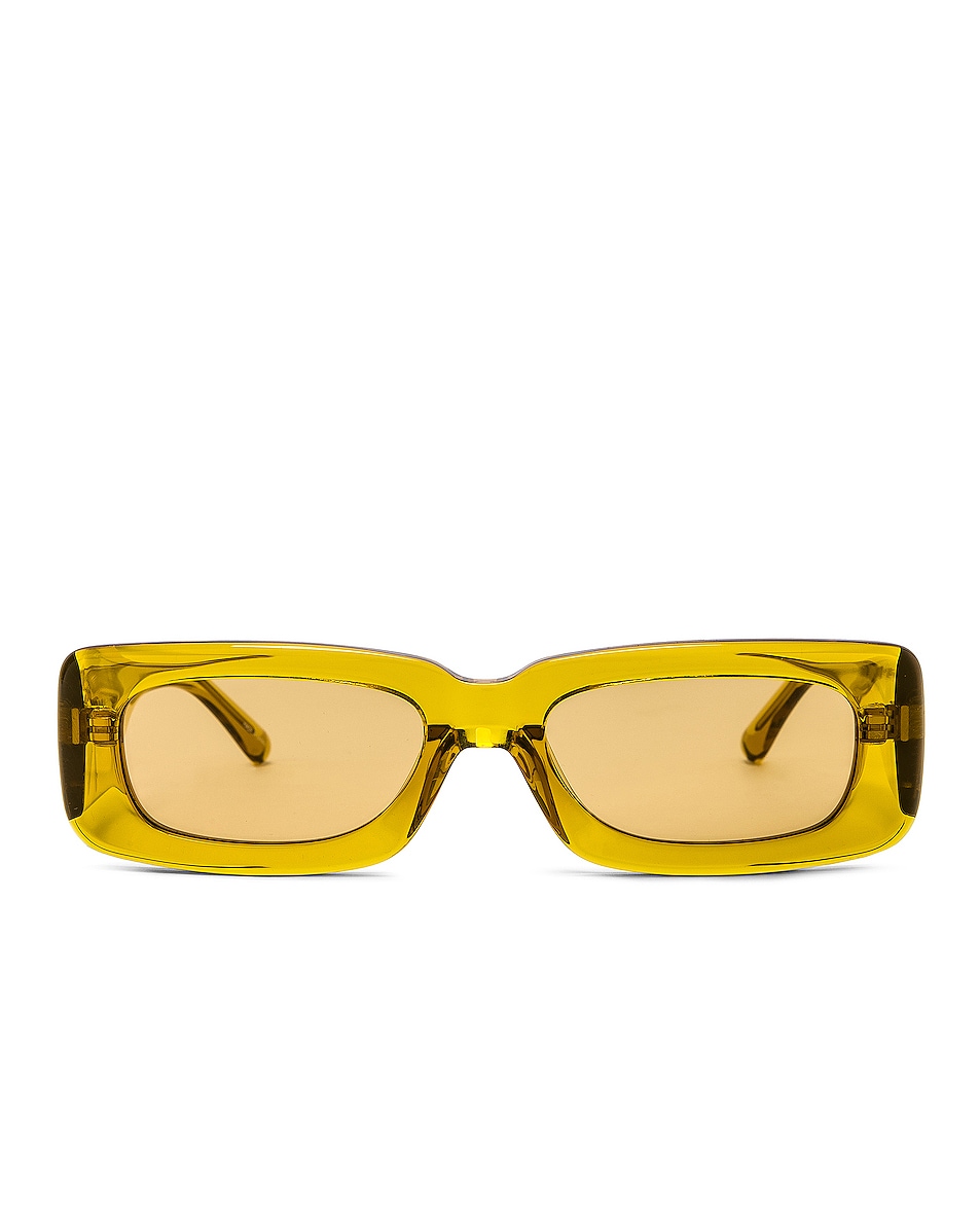 Image 1 of THE ATTICO Mini Marfa Sunglasses in Mustard & Yellow Gold