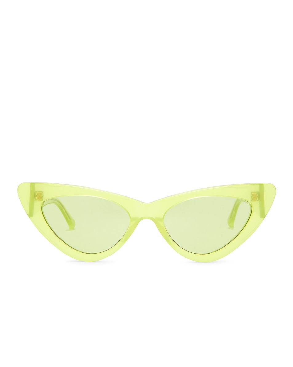 Image 1 of THE ATTICO Dora Sunglasses in Lime Green