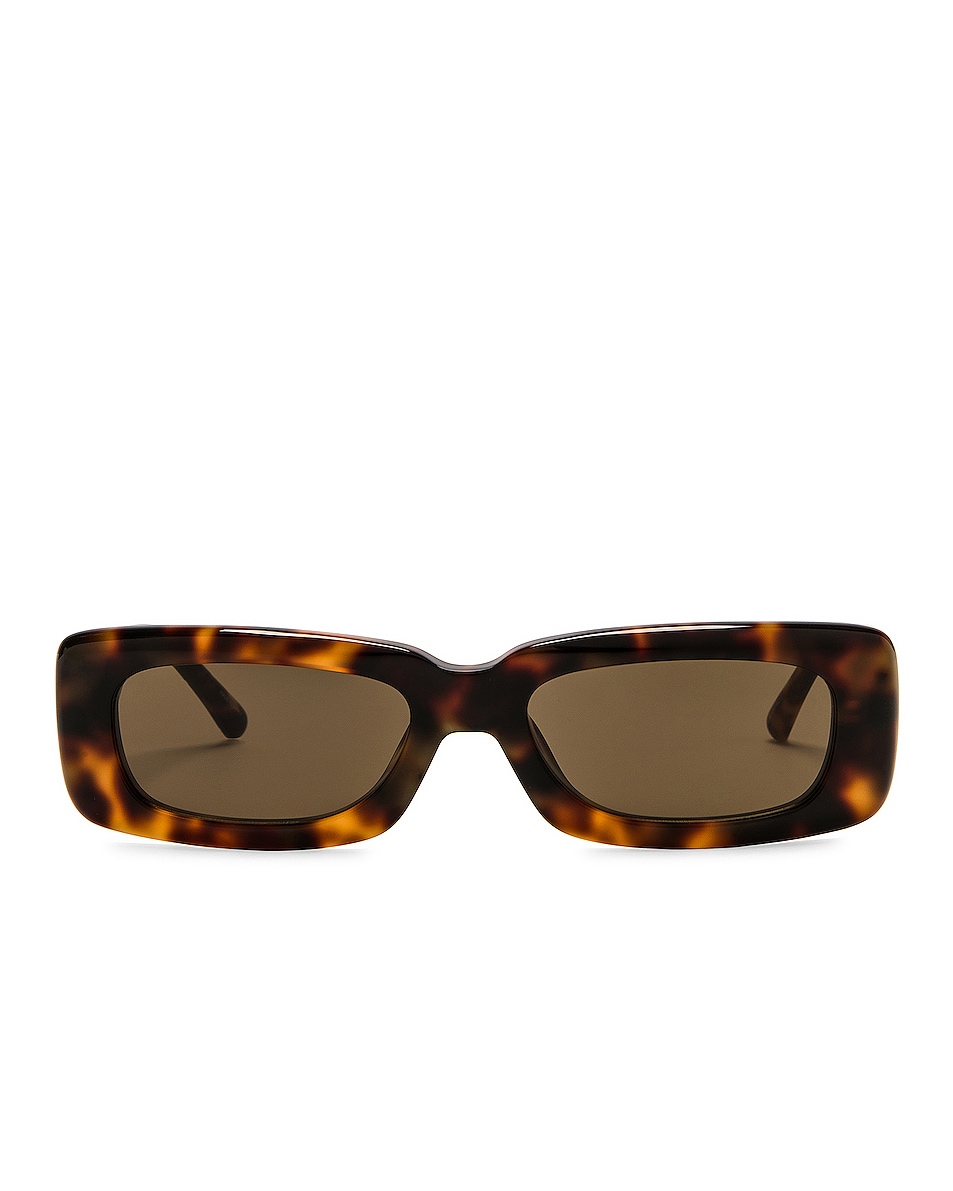 Image 1 of THE ATTICO Mini Marfa Sunglasses in Tortoise Shell & Brown