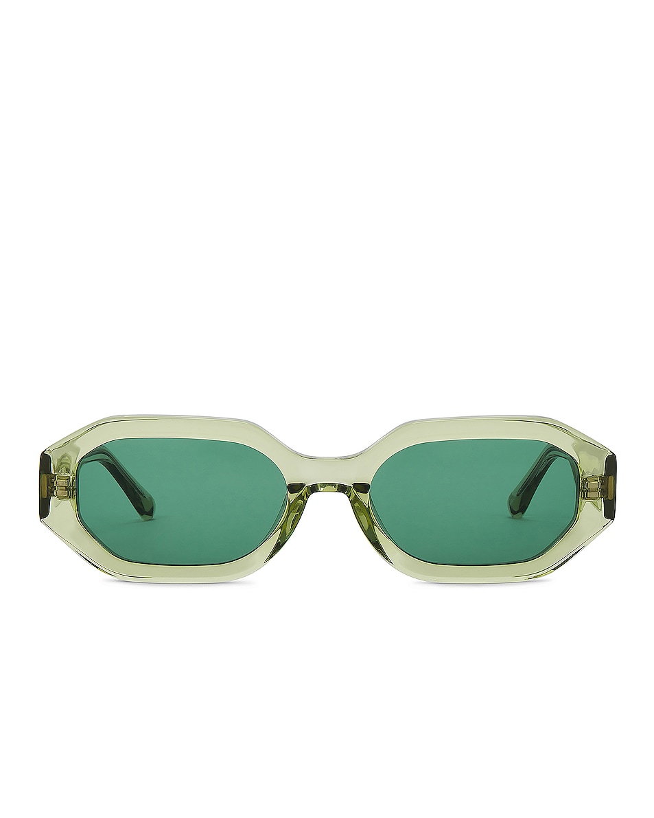 Image 1 of THE ATTICO Irene Geometric Sunglasses in Green