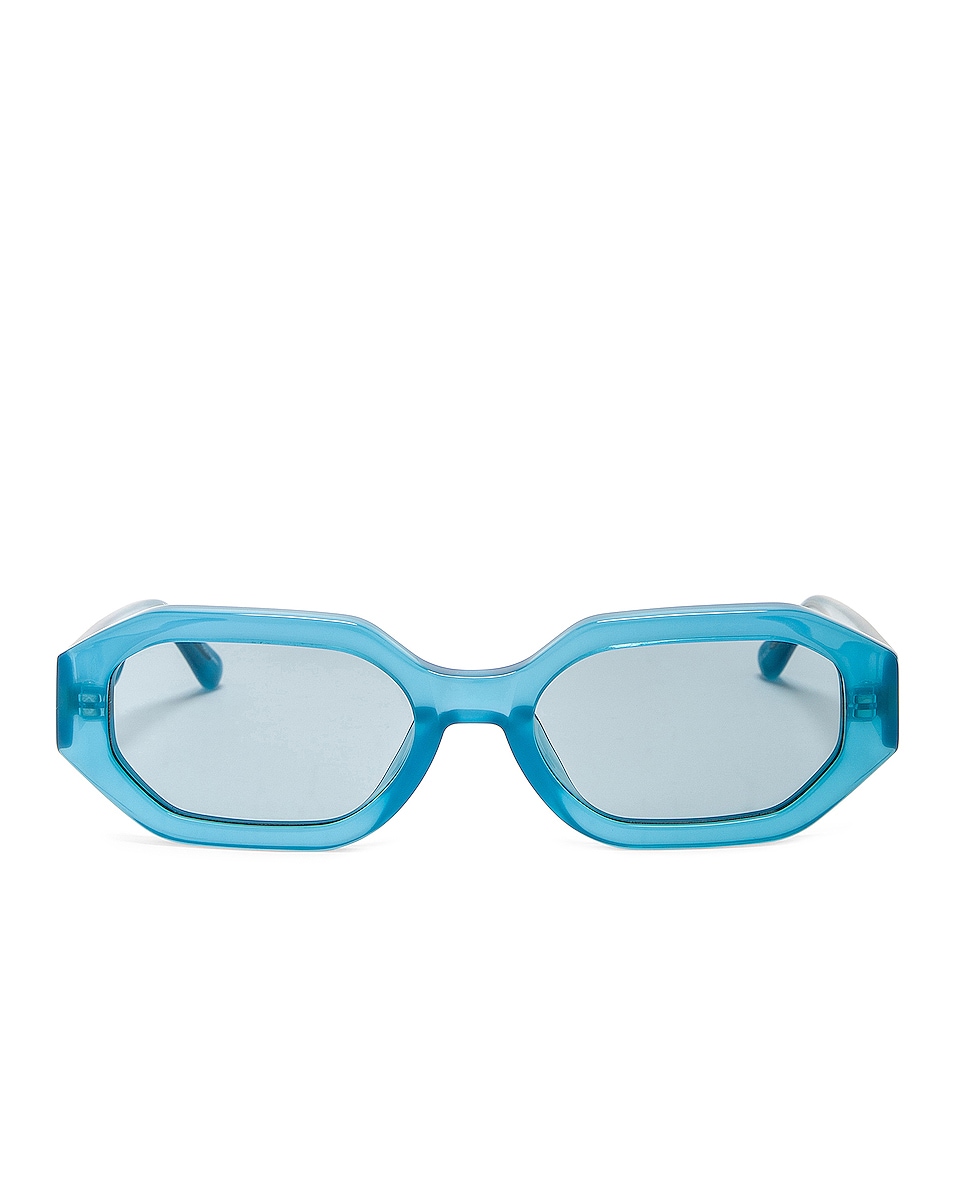 Image 1 of THE ATTICO Irene Sunglasses in Turquoise