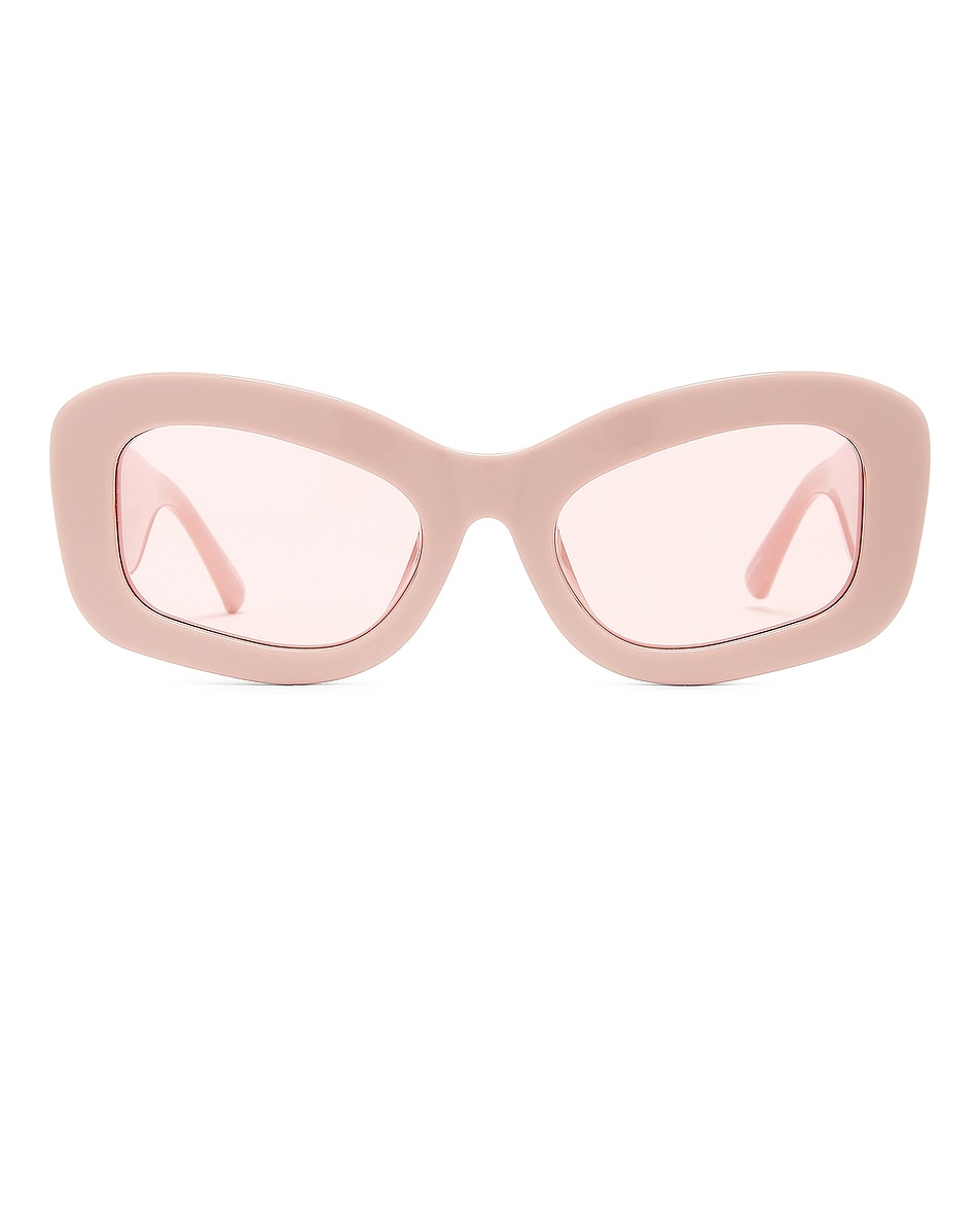 Image 1 of THE ATTICO Rectangular Sunglasses in Pink & Silver