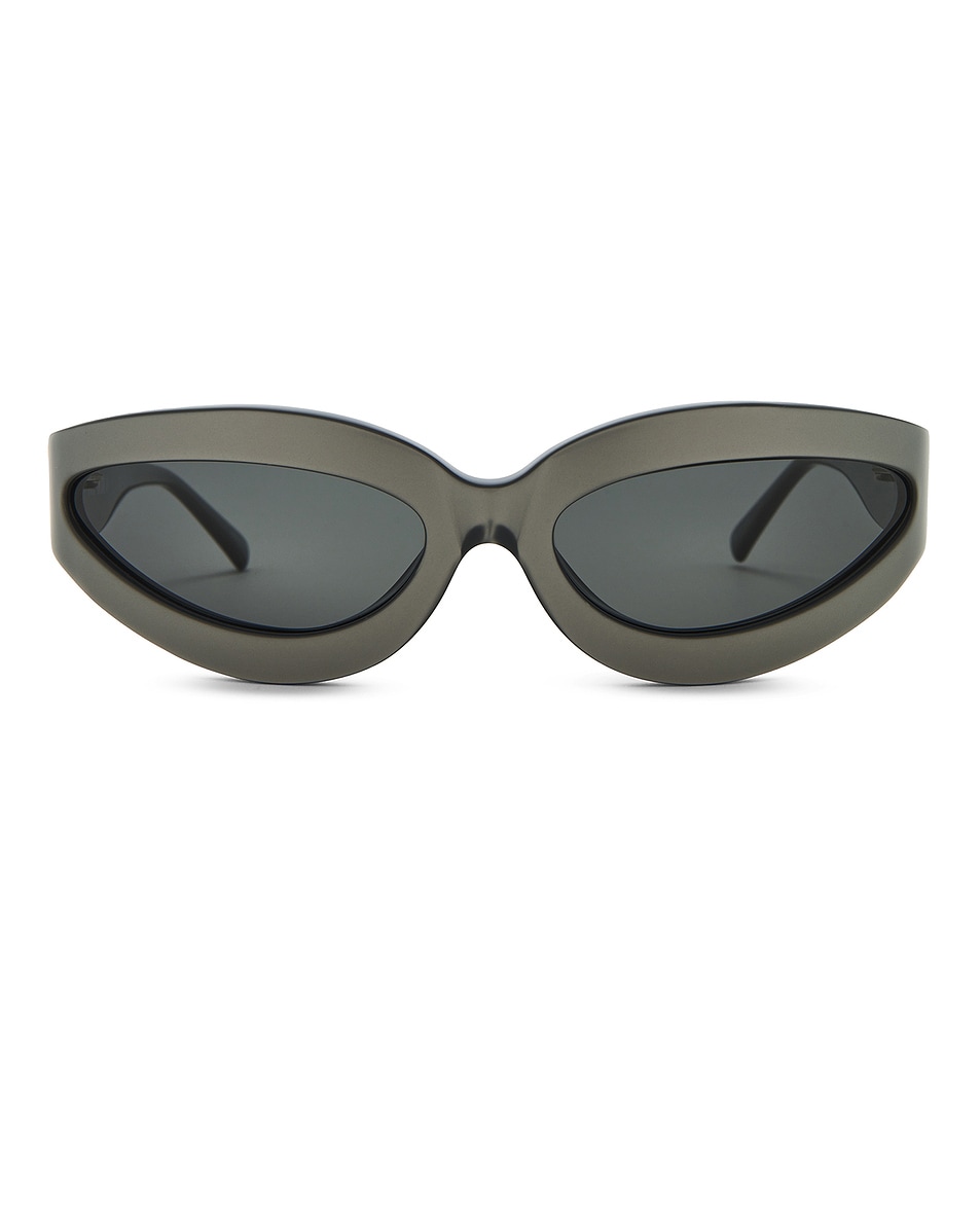 Image 1 of THE ATTICO Oval Sunglasses in Silver & Grey