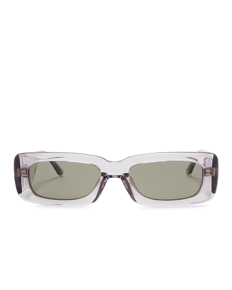 Image 1 of THE ATTICO Mini Marfa Sunglasses in Smoke, Silver, & Brown
