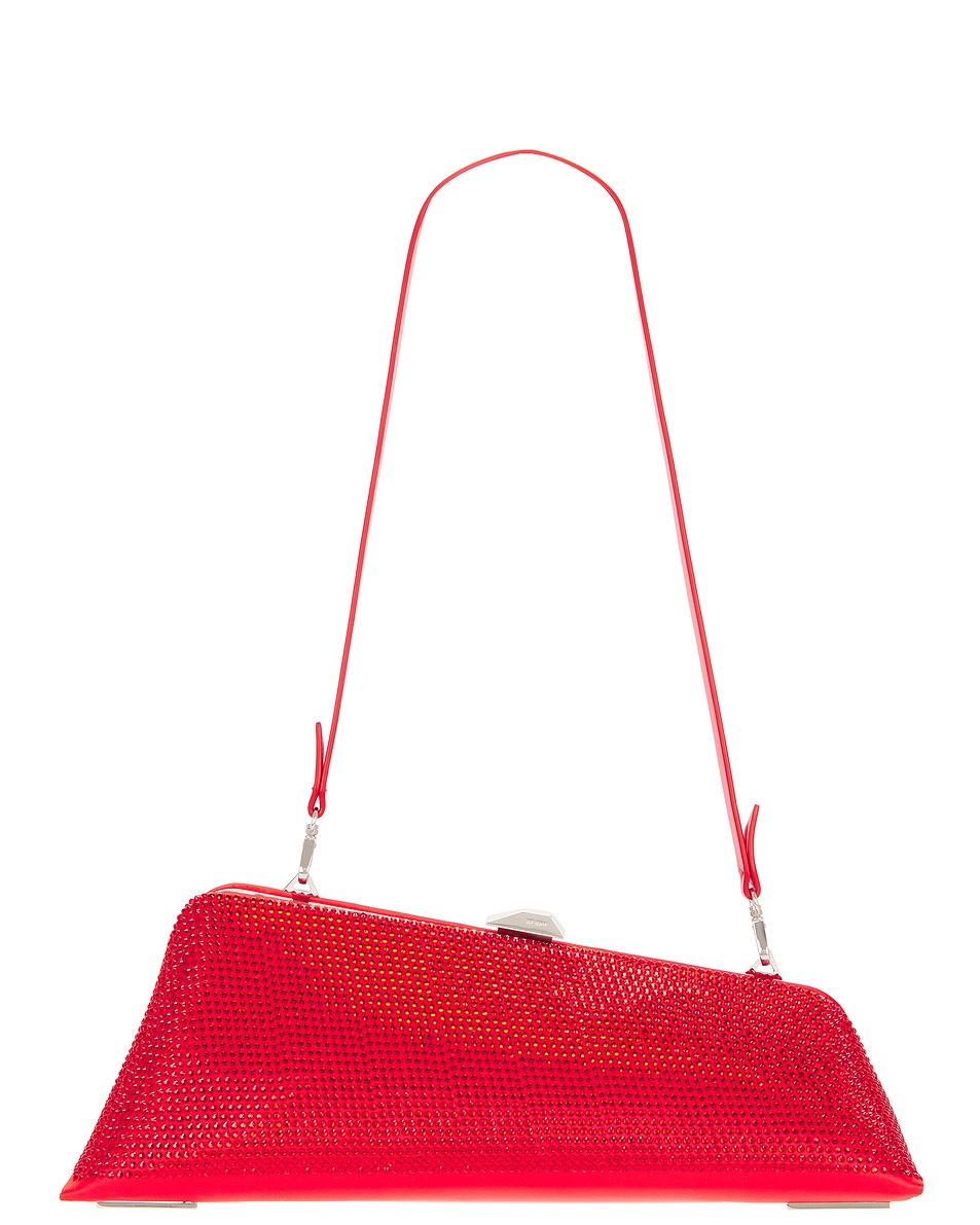 Image 1 of THE ATTICO Long Night Clutch in Vibrant Red