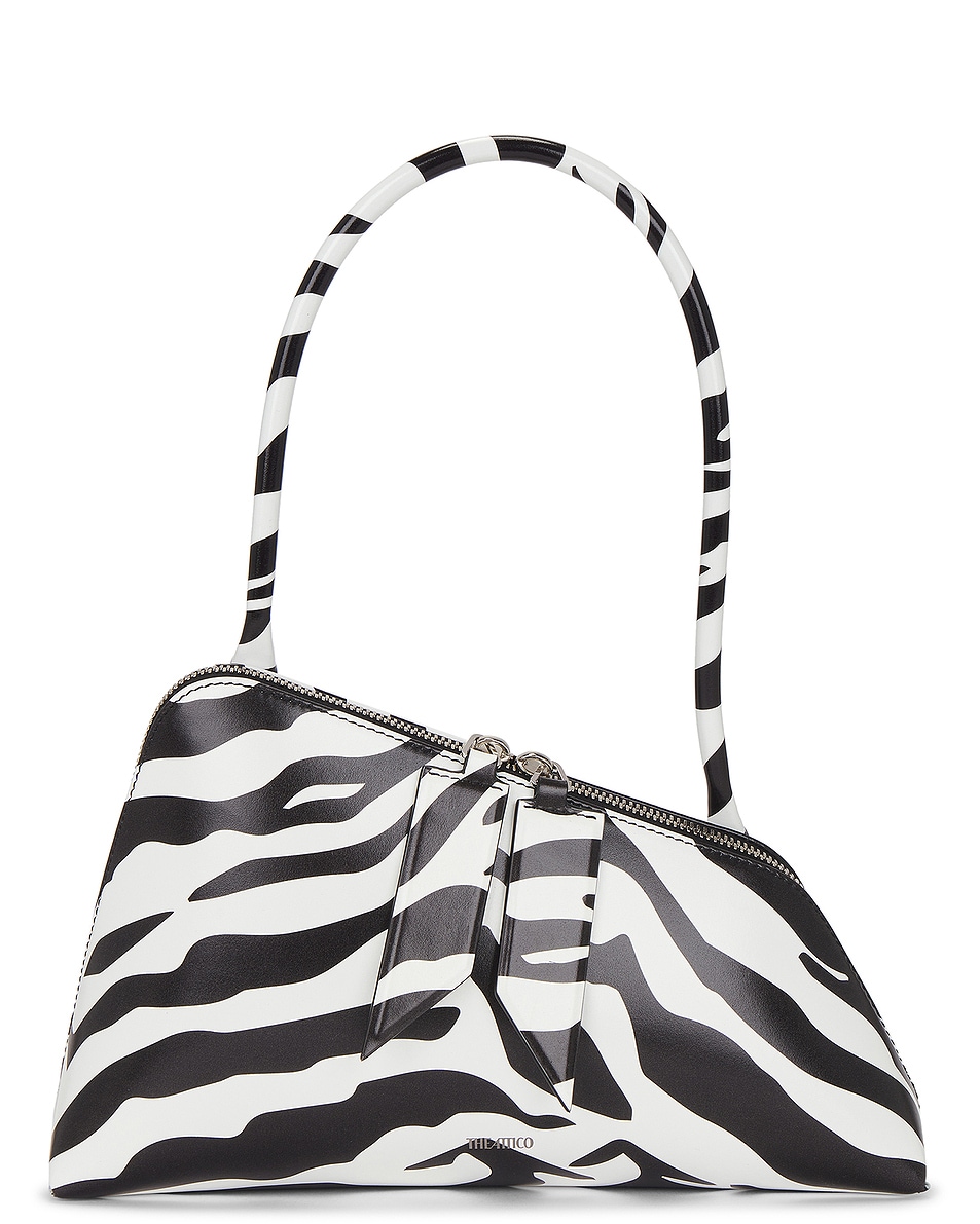 Image 1 of THE ATTICO Sunrise Shoulder Bag in White & Black
