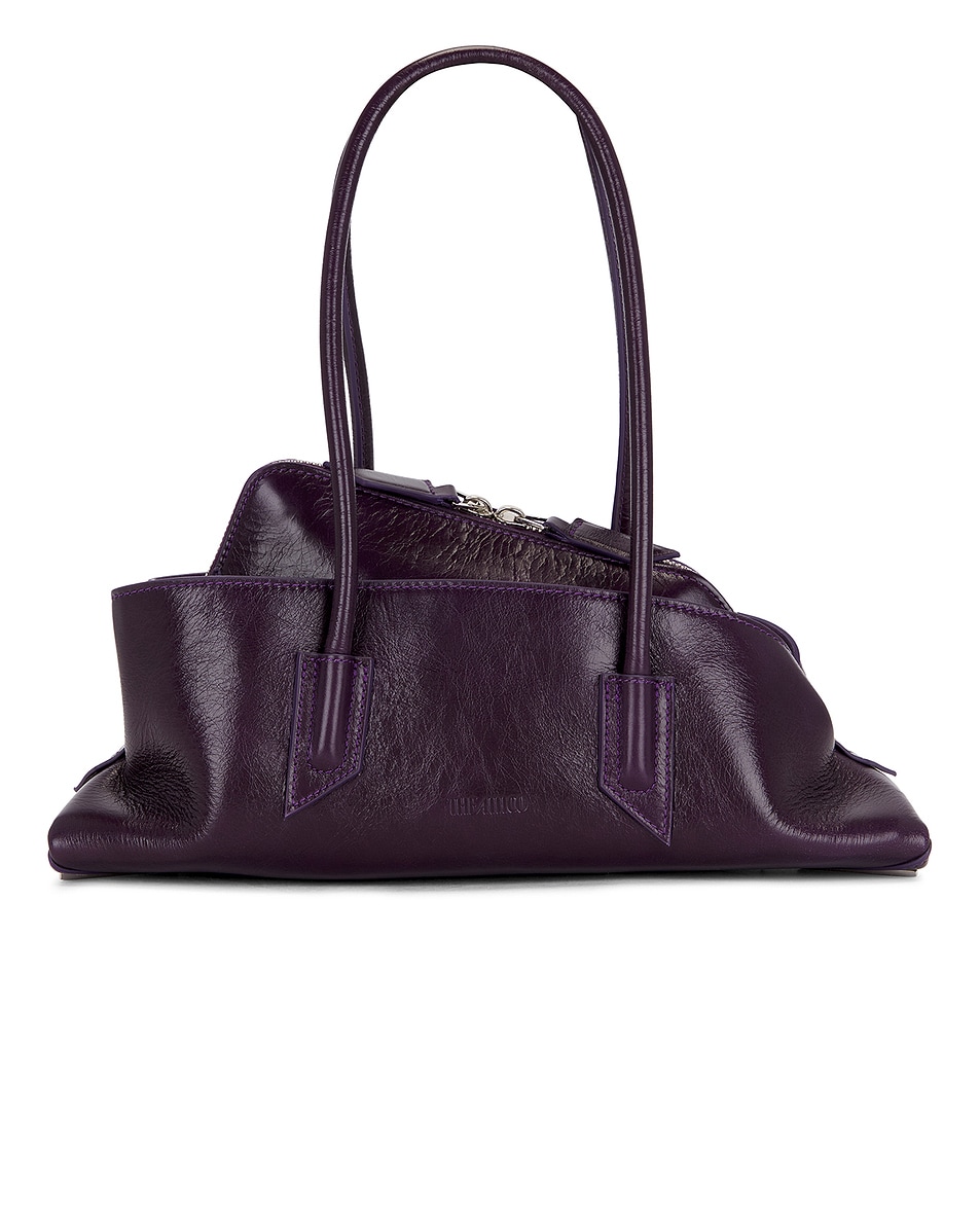 Image 1 of THE ATTICO La Passeggiata Small Top Handle Bag in Dark Violet