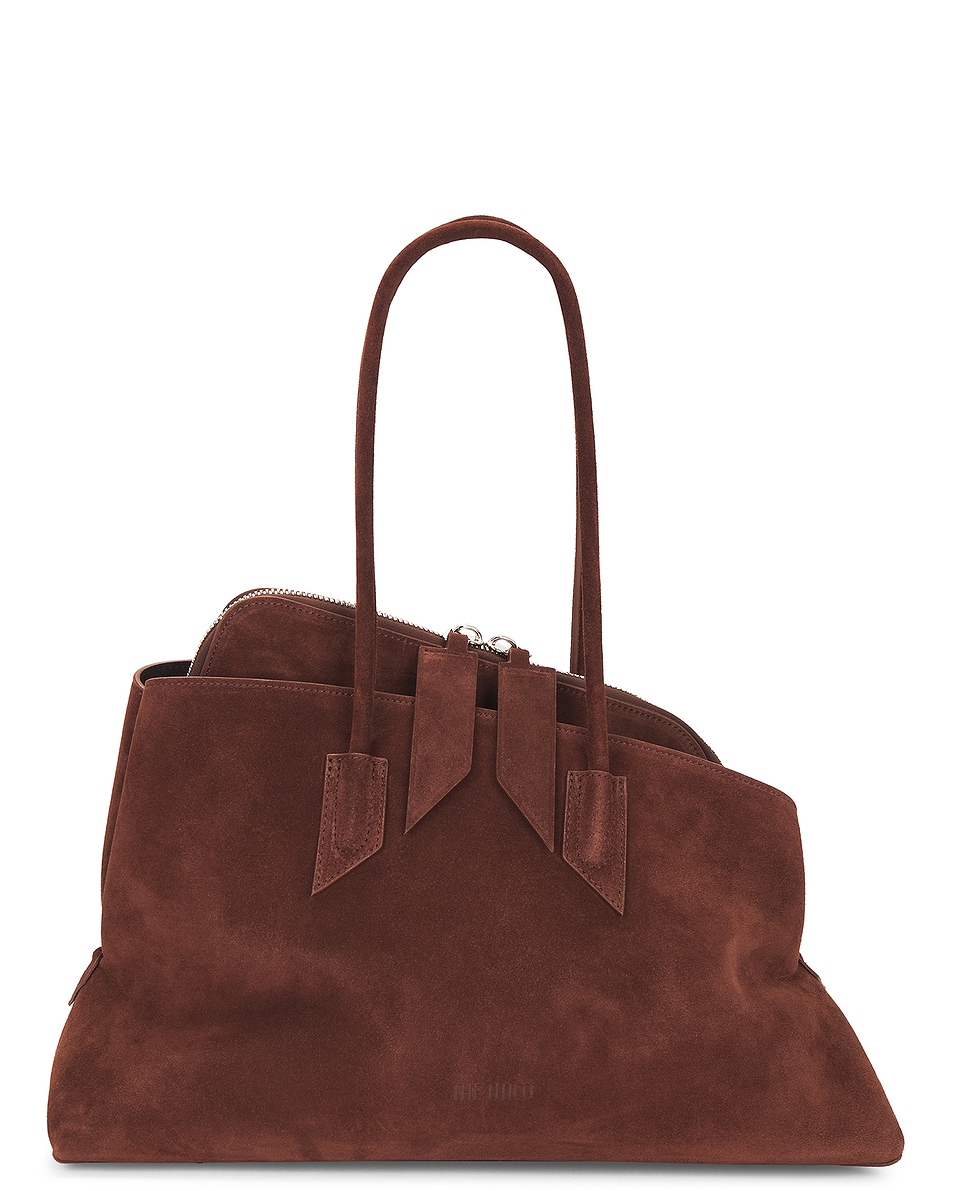 Image 1 of THE ATTICO La Passeggiata Medium Top Handle Bag in Light Chocolate