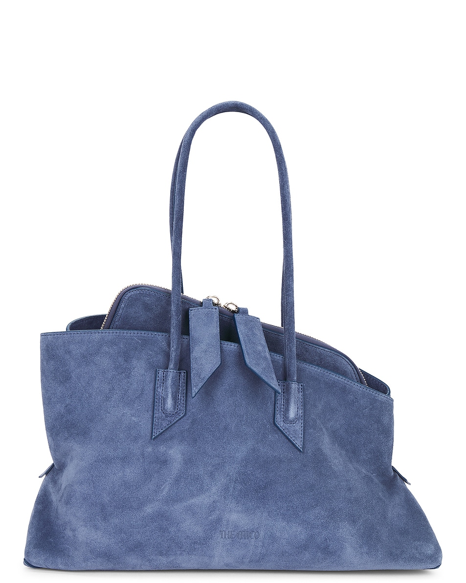 Image 1 of THE ATTICO La Passeggiata Medium Top Handle Bag in Sapphire Blue