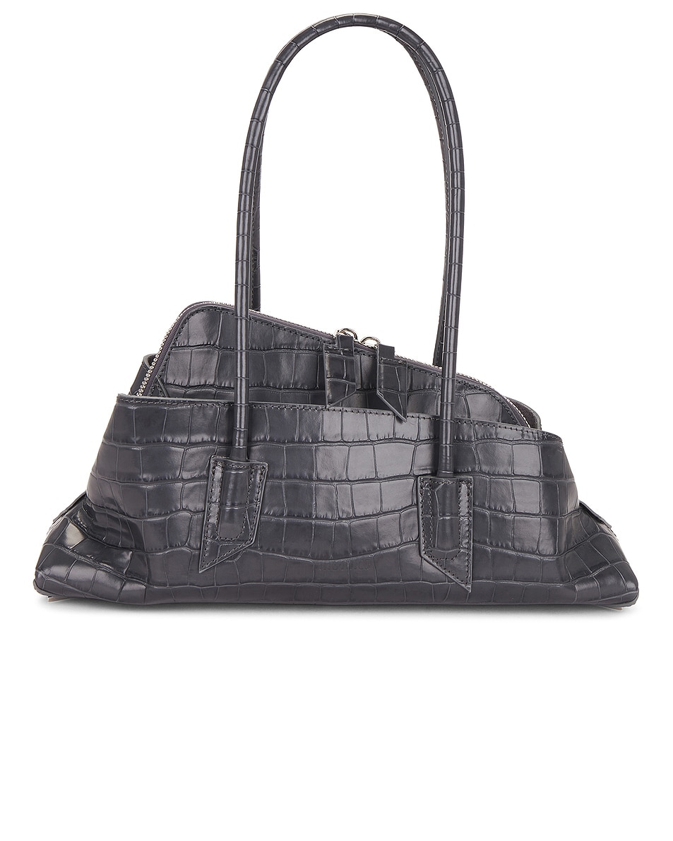 Image 1 of THE ATTICO La Passeggiata Small Top Handle Bag in Dark Grey