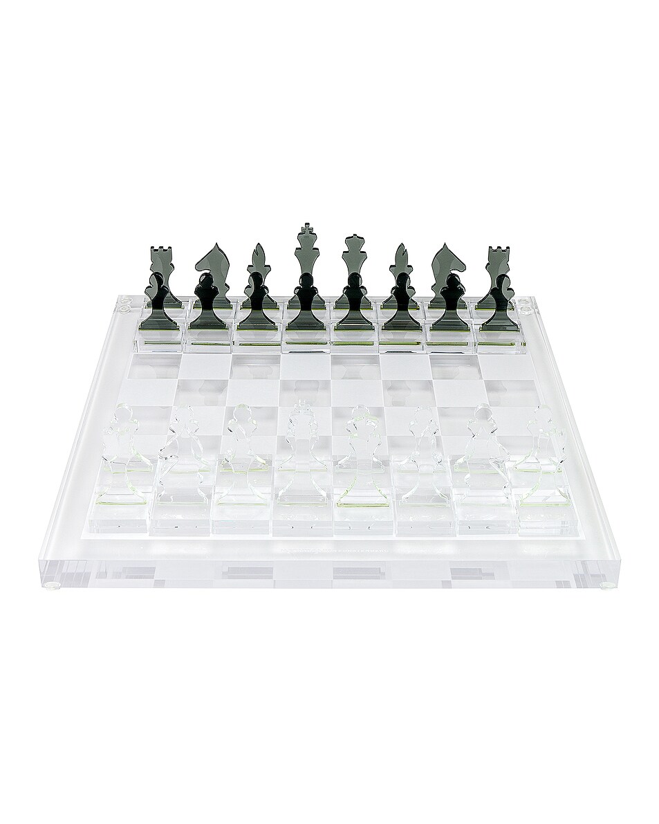 Image 1 of Alexandra Von Furstenberg Chess Set in Clear & Slate Grey