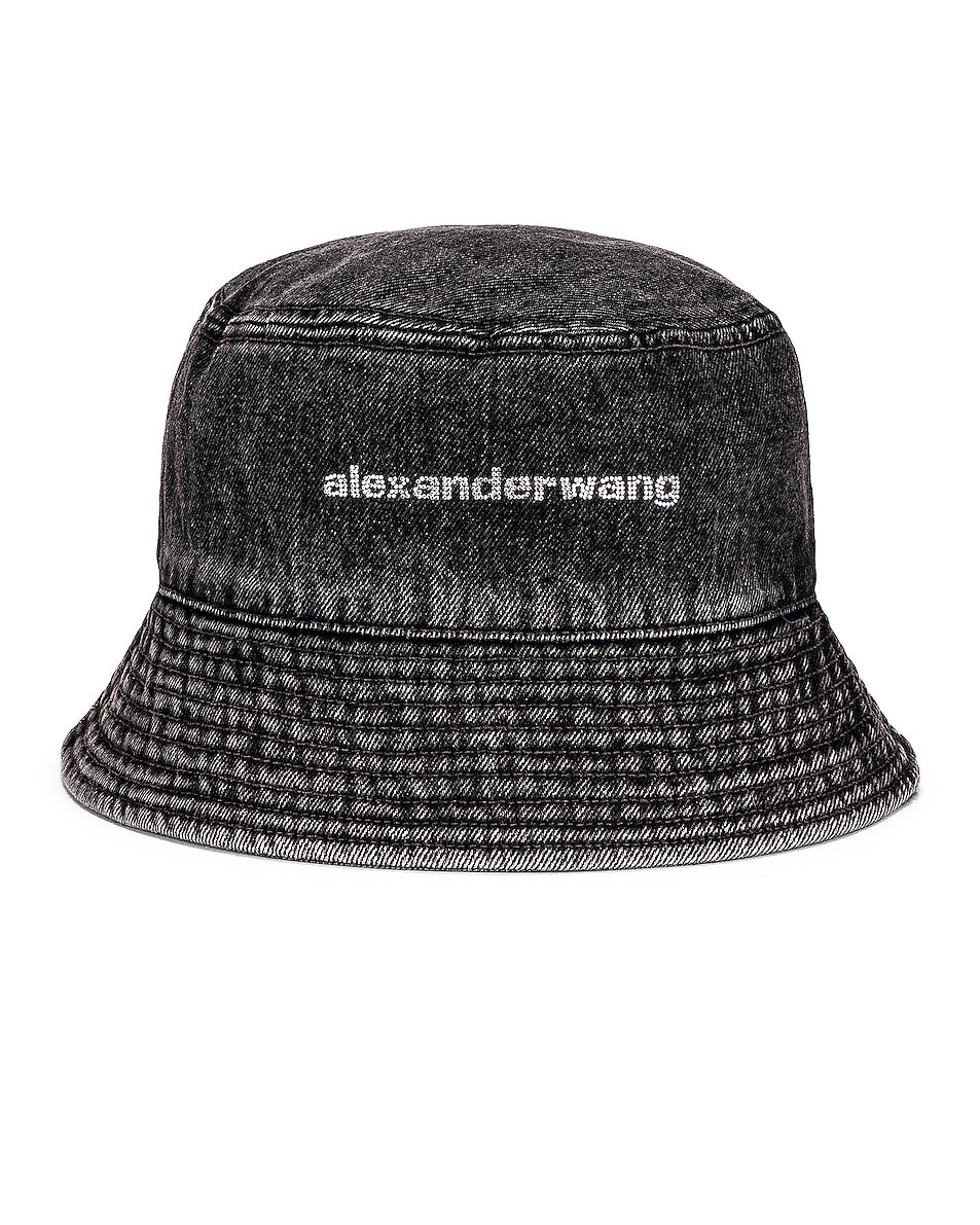 Image 1 of Alexander Wang Bucket Hat in Grey Aged