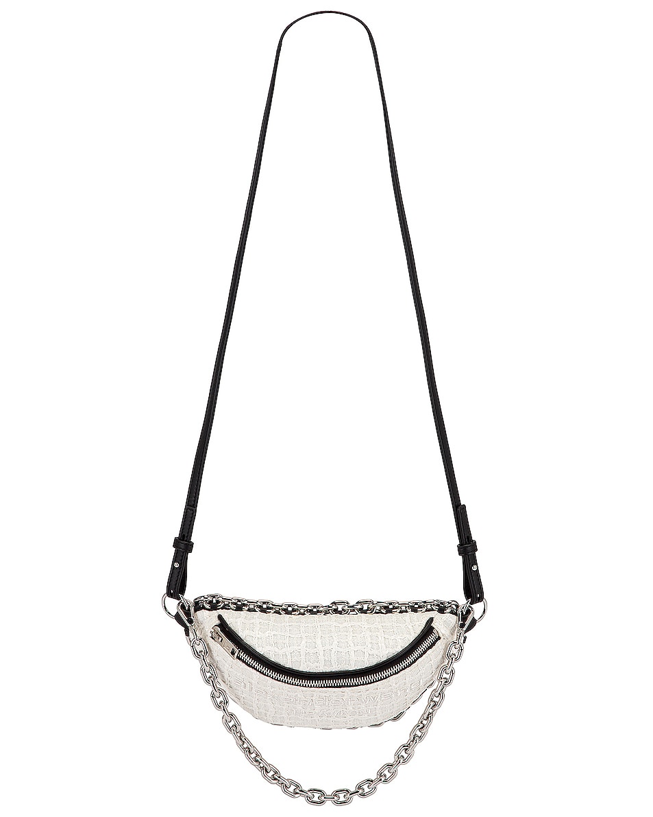 Image 1 of Alexander Wang Attica Soft Hybrid Tweed Fanny Pack in White
