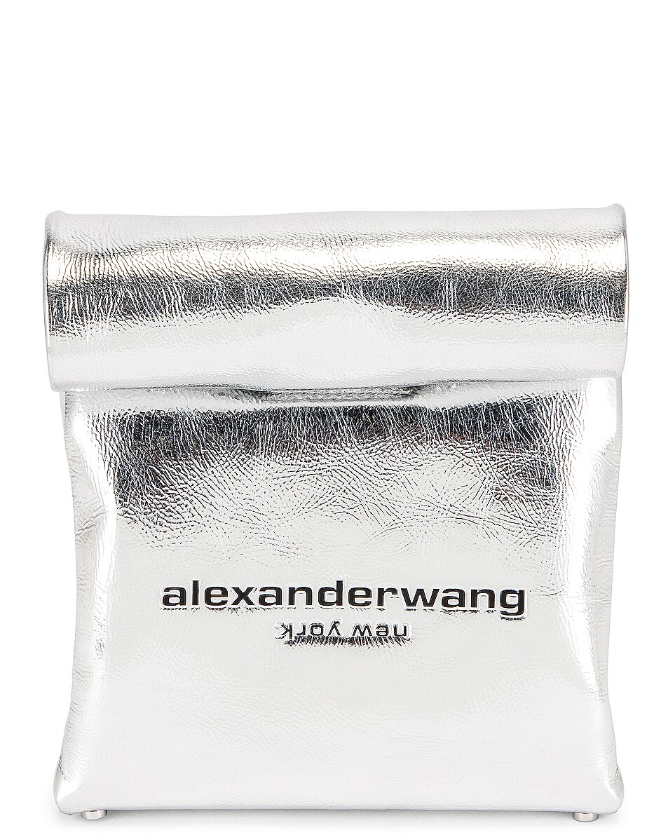 Image 1 of Alexander Wang Lunch Bag Clutch in Metallic Silver
