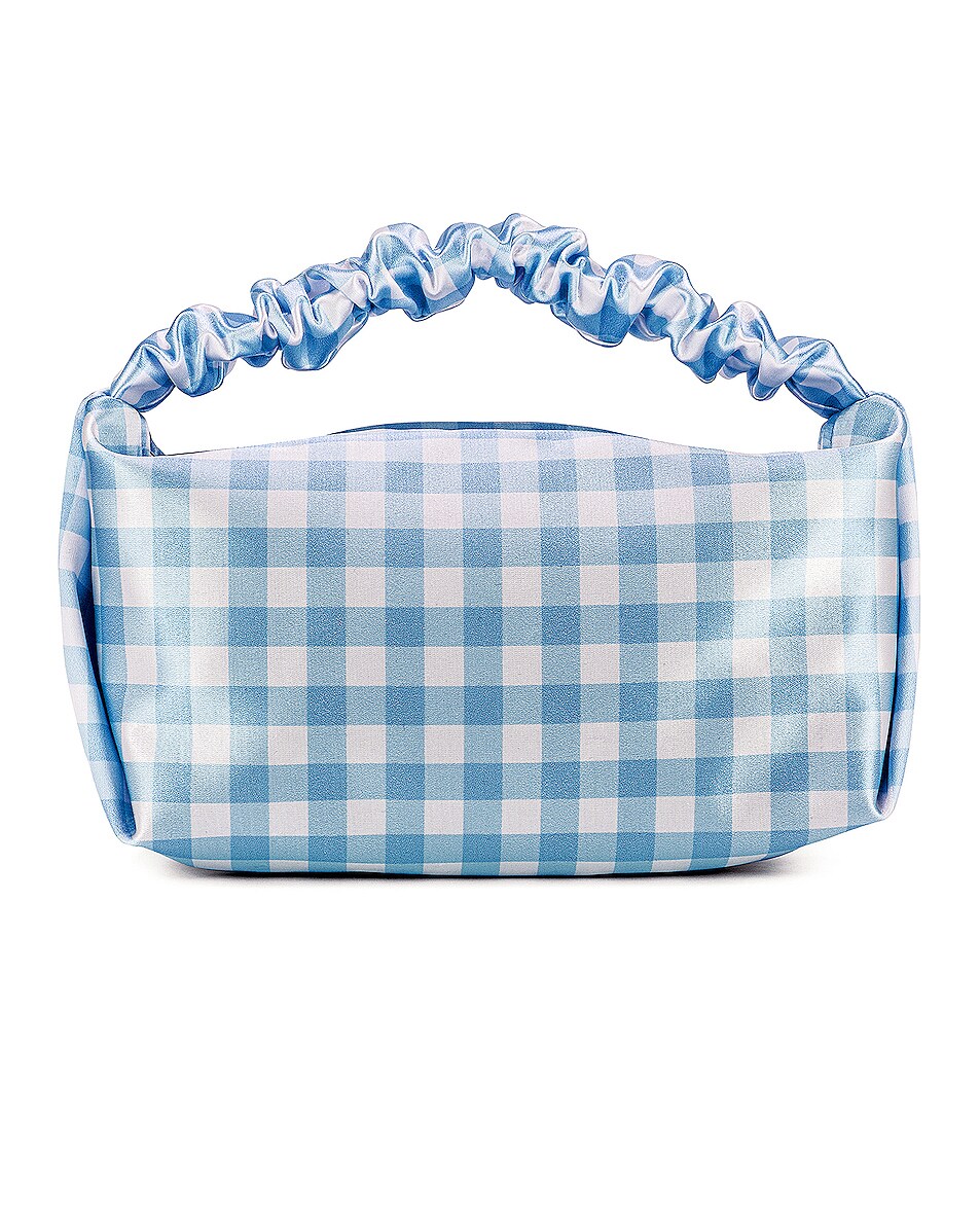 Image 1 of Alexander Wang Scrunchie Mini Bag in Baby Blue & White