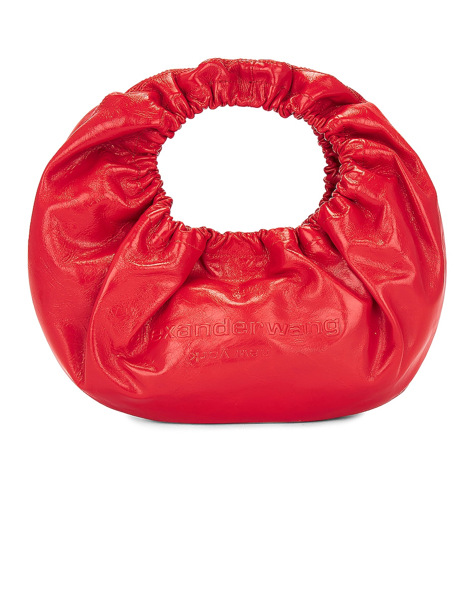 Image 1 of Alexander Wang Wide Crescent Small Top Handle Bag in Flame