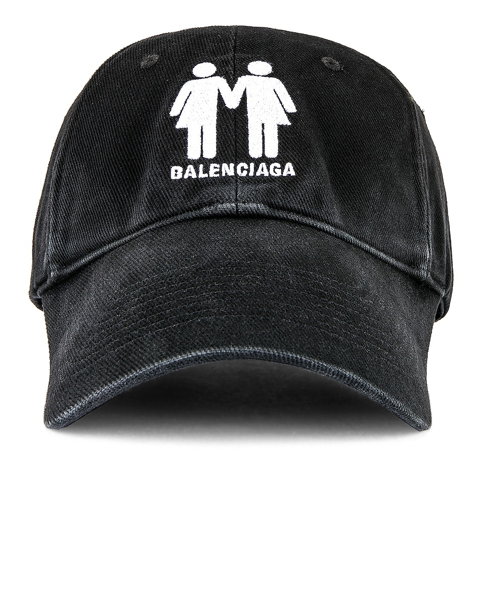 Image 1 of Balenciaga Pride Cap in Black & White
