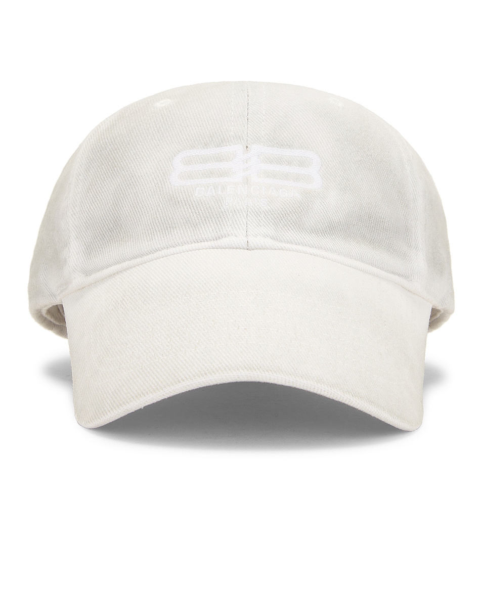 Image 1 of Balenciaga License BB Paris Hat in Dirty White