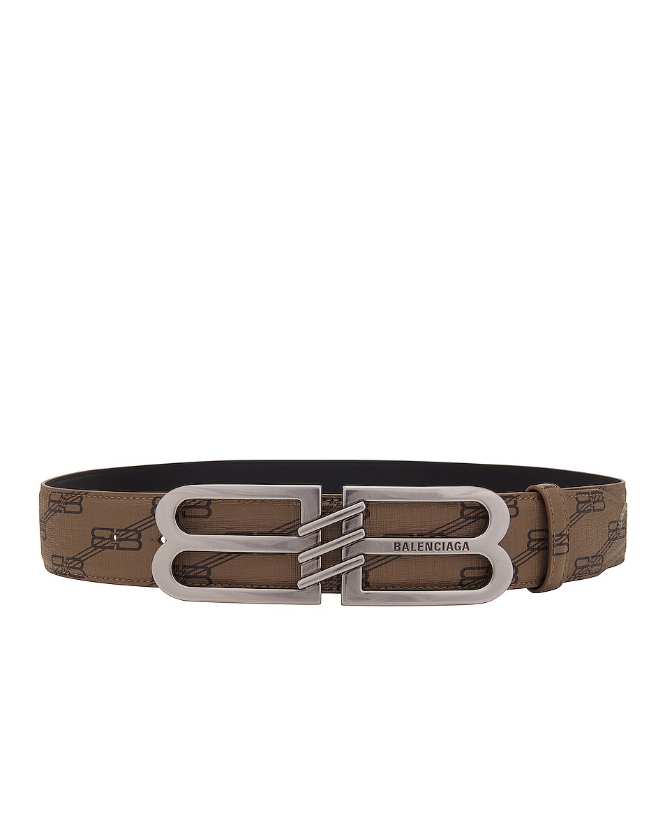 Image 1 of Balenciaga BB Signature 40 Belt in Beige & Brown