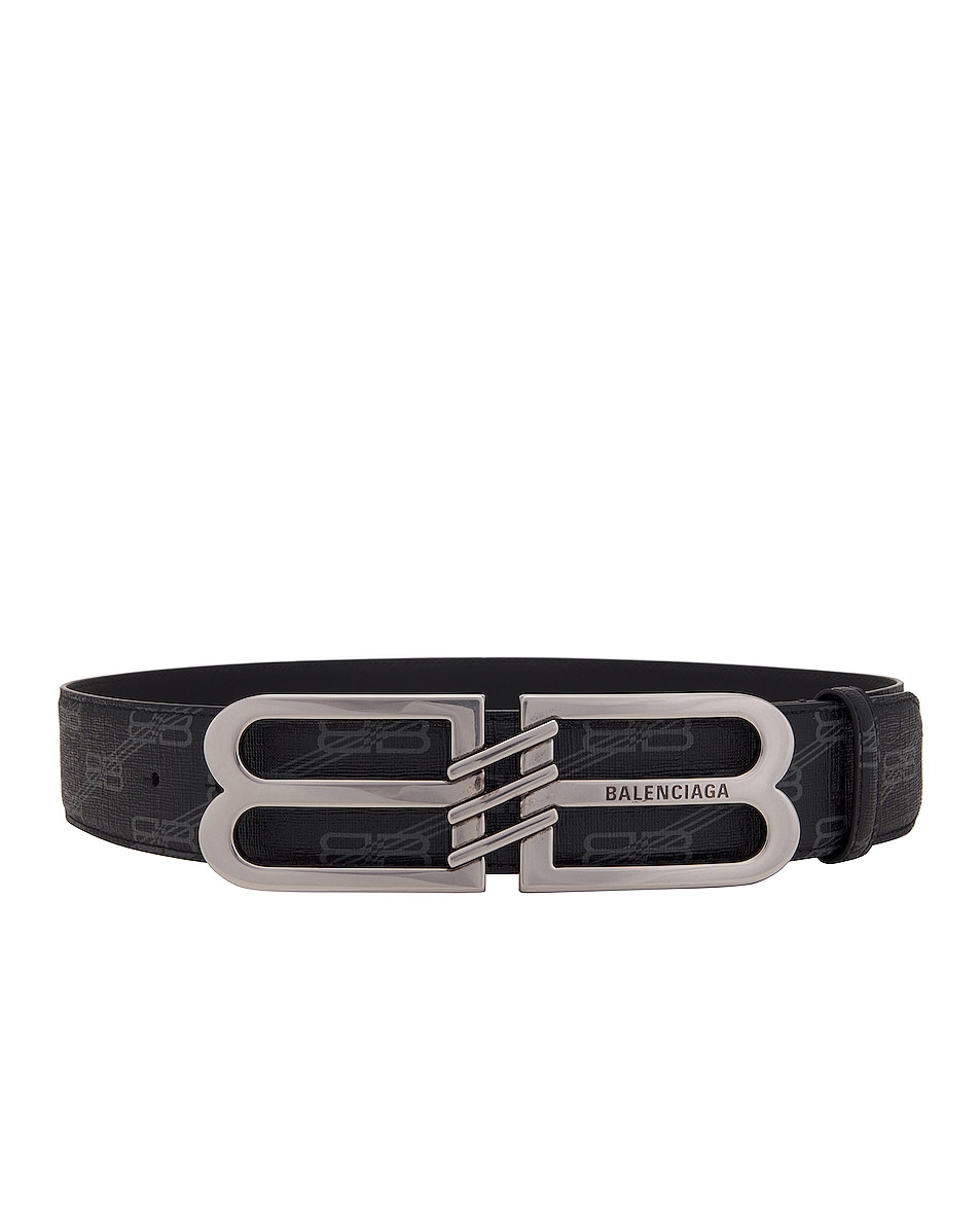 Image 1 of Balenciaga BB Signature 40 Belt in Black & Grey