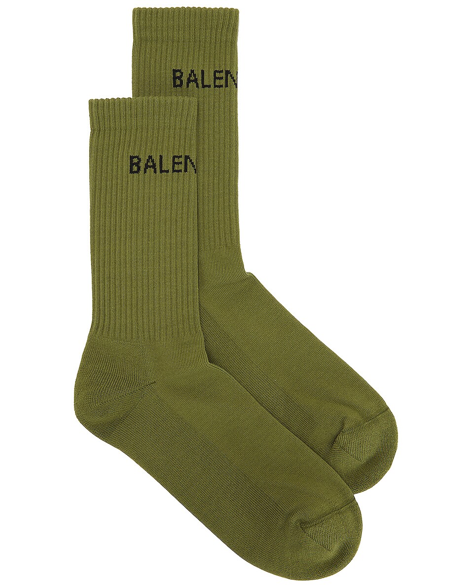 Image 1 of Balenciaga Tennis Socks in Light Khaki & Black