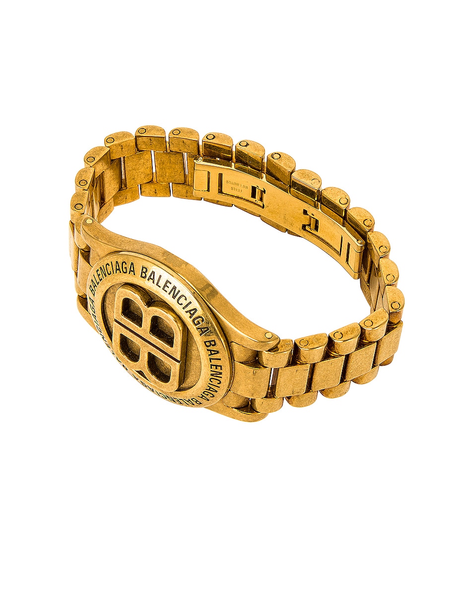 Image 1 of Balenciaga Time Bracelet in Antique Gold