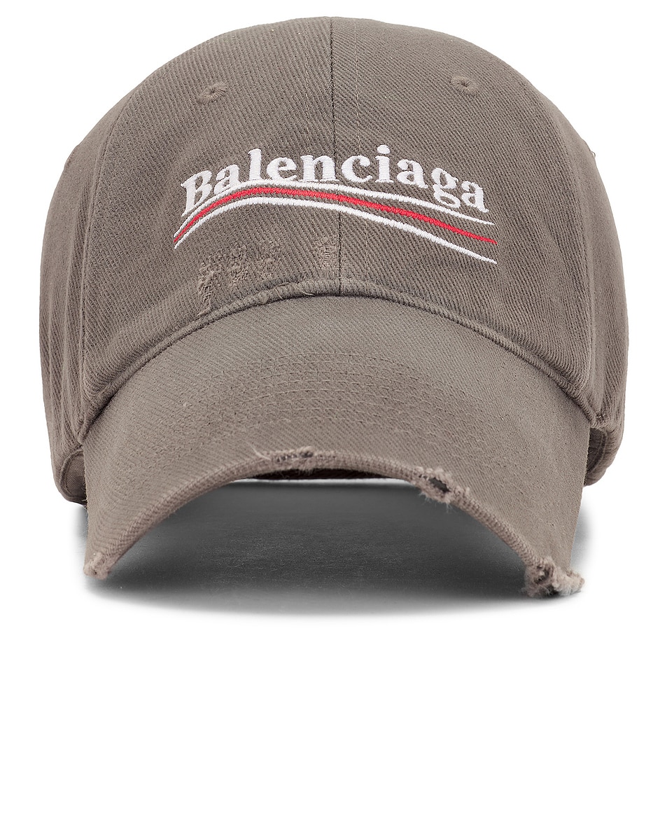 Image 1 of Balenciaga Political Campaign Hat in Smoked Grey