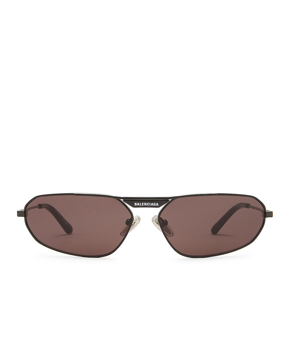 Image 1 of Balenciaga Tag 2.0 Sunglasses in Shiny Gun Metal