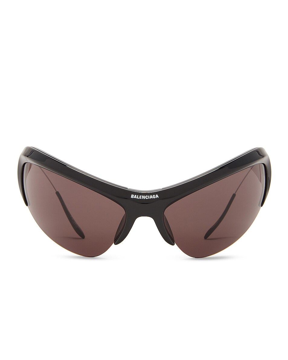 Image 1 of Balenciaga Wire Sunglasses in Shiny Black