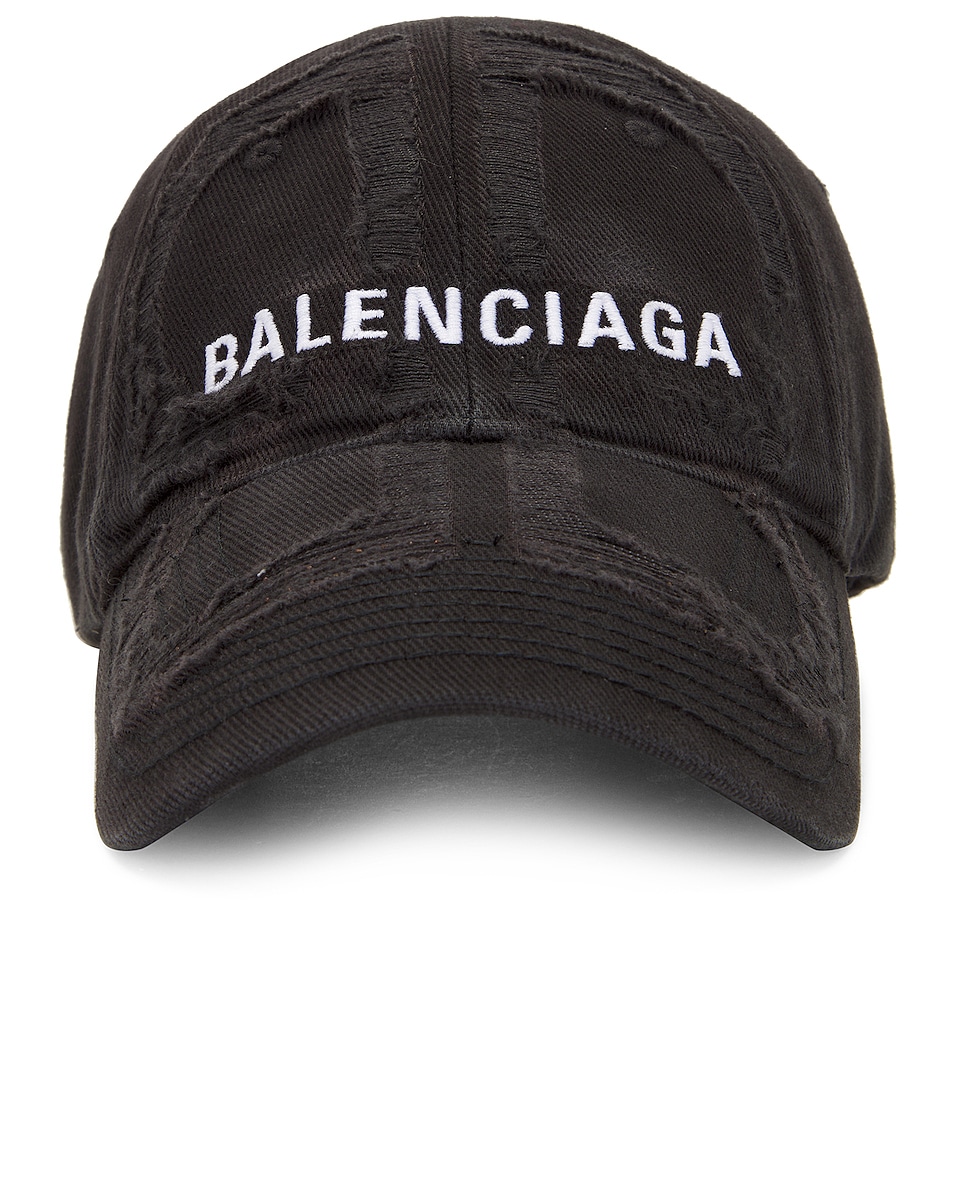 Image 1 of Balenciaga BB Hat in Black & White