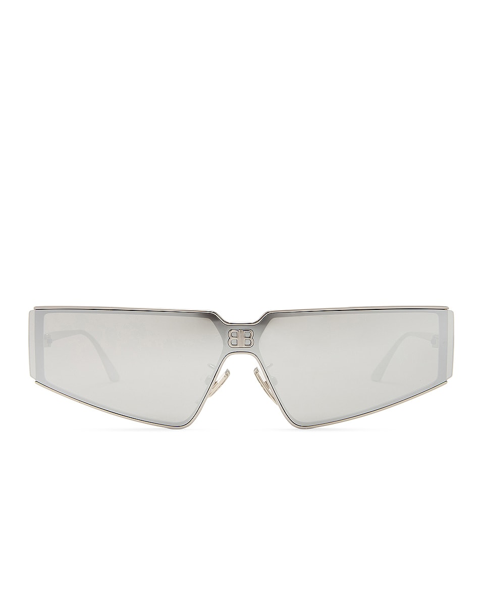 Image 1 of Balenciaga Wardrobe Sunglasses in Shiny Light Ruthenium