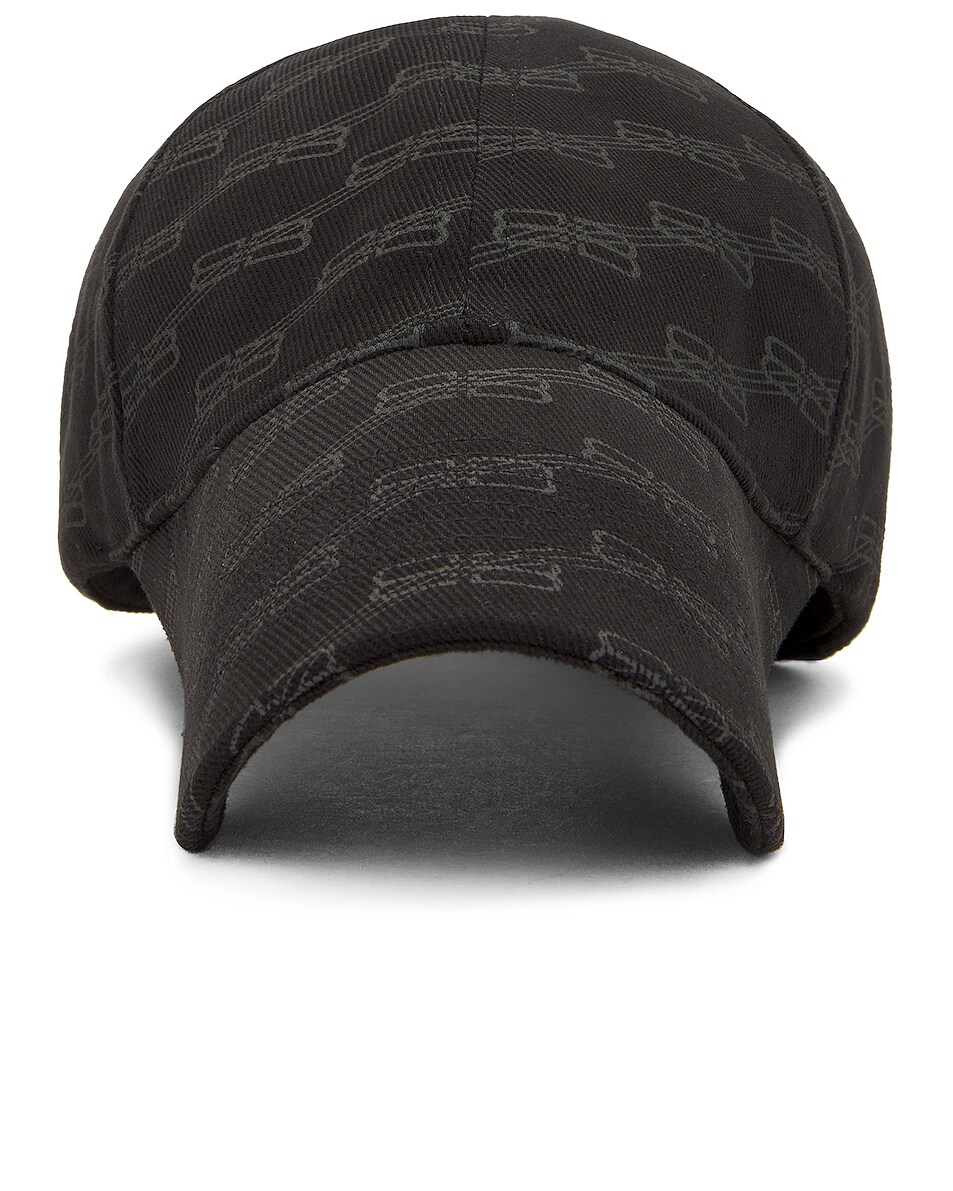 Image 1 of Balenciaga BB Monogram Hat in Black & Grey