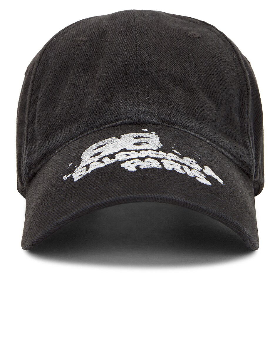Image 1 of Balenciaga BB Paris Hat in Black & White