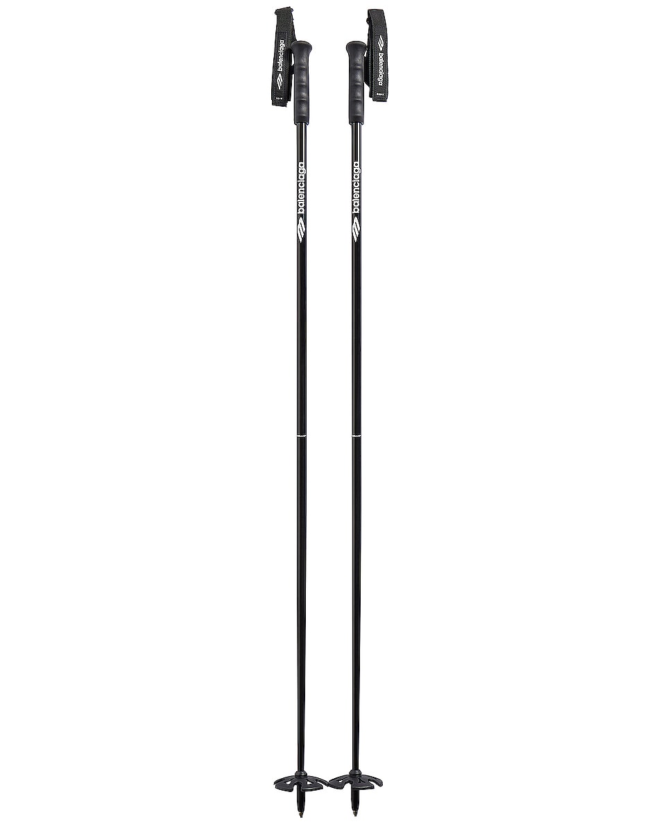 Image 1 of Balenciaga Ski Poles in Black & White