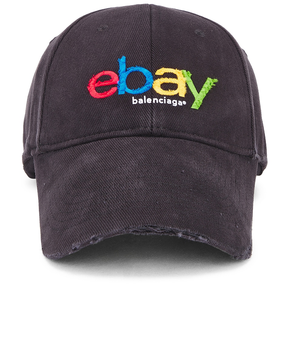 Image 1 of Balenciaga x eBay Ebay Cap in Black & Multicolor