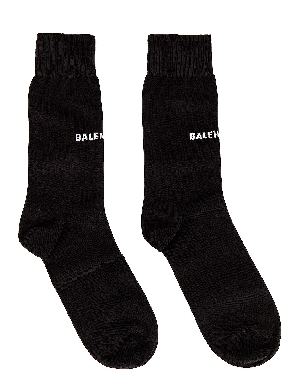 Image 1 of Balenciaga Classic Socks in Black & White