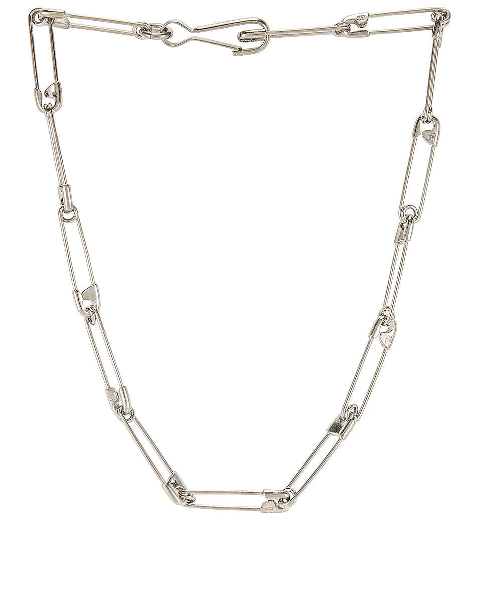 Image 1 of Balenciaga Punk Necklace in Silver