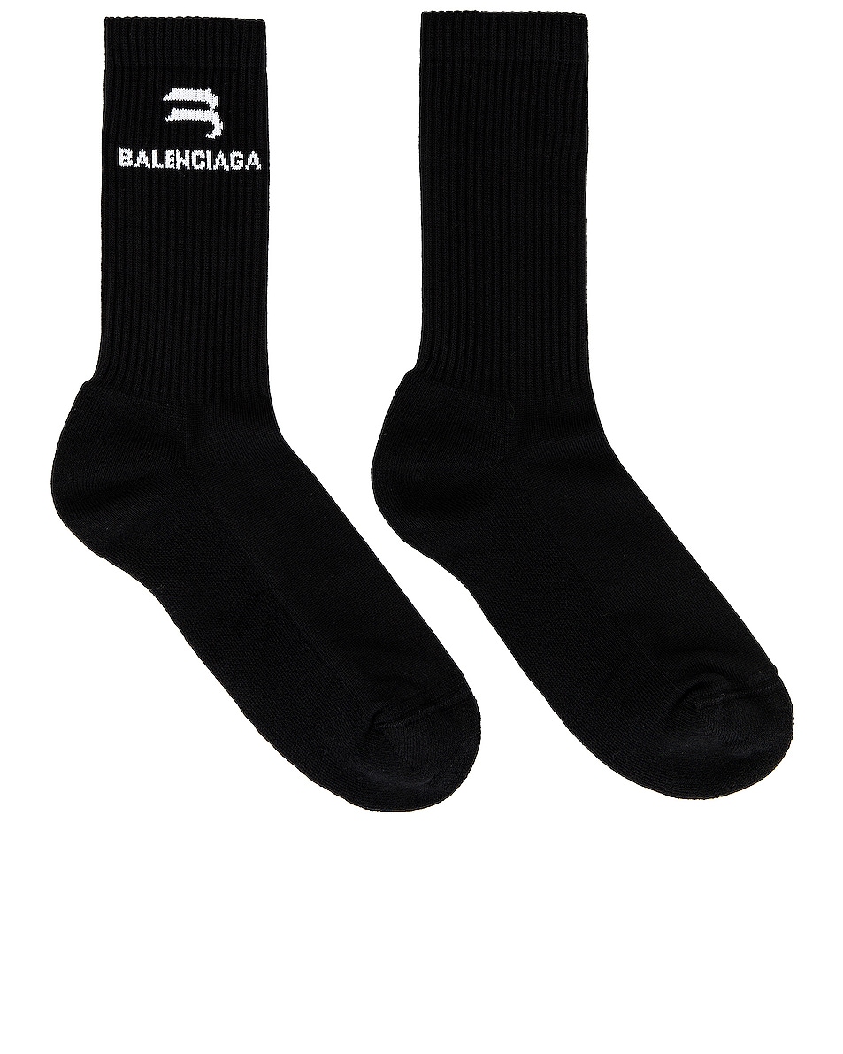 Image 1 of Balenciaga Socks in Black & White