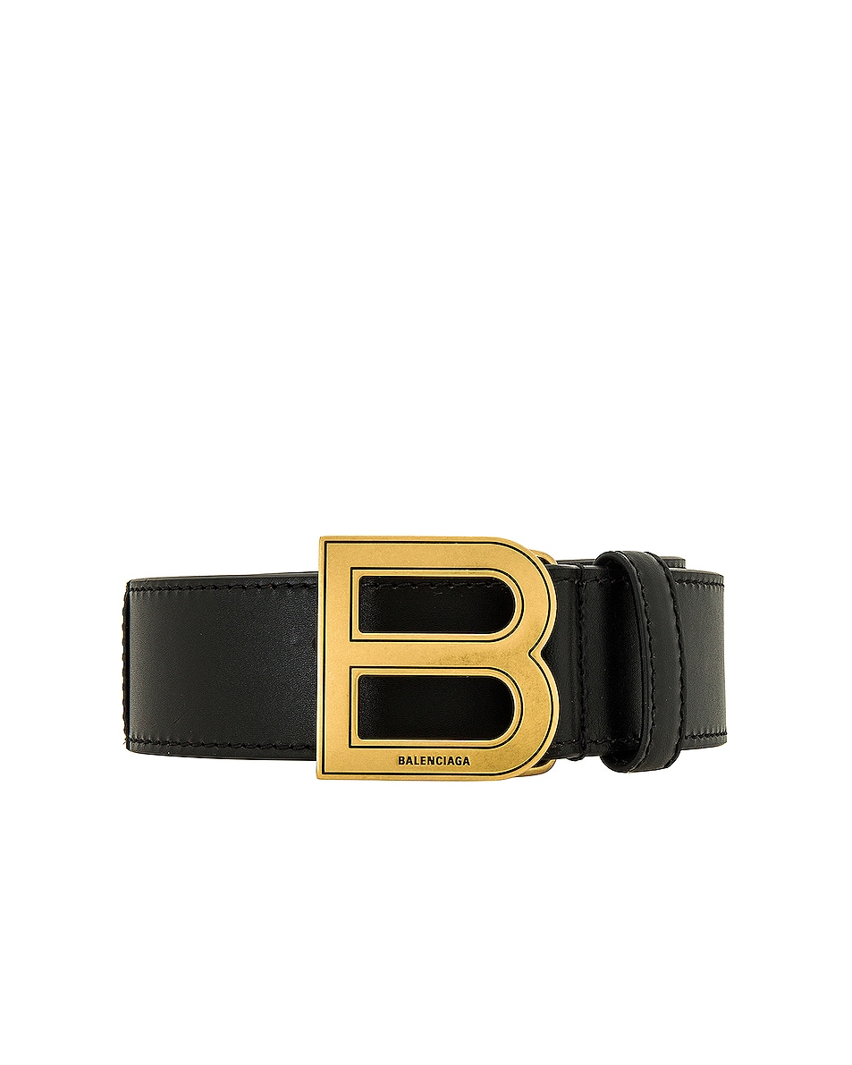Balenciaga Hourglass Large Belt in Black | FWRD